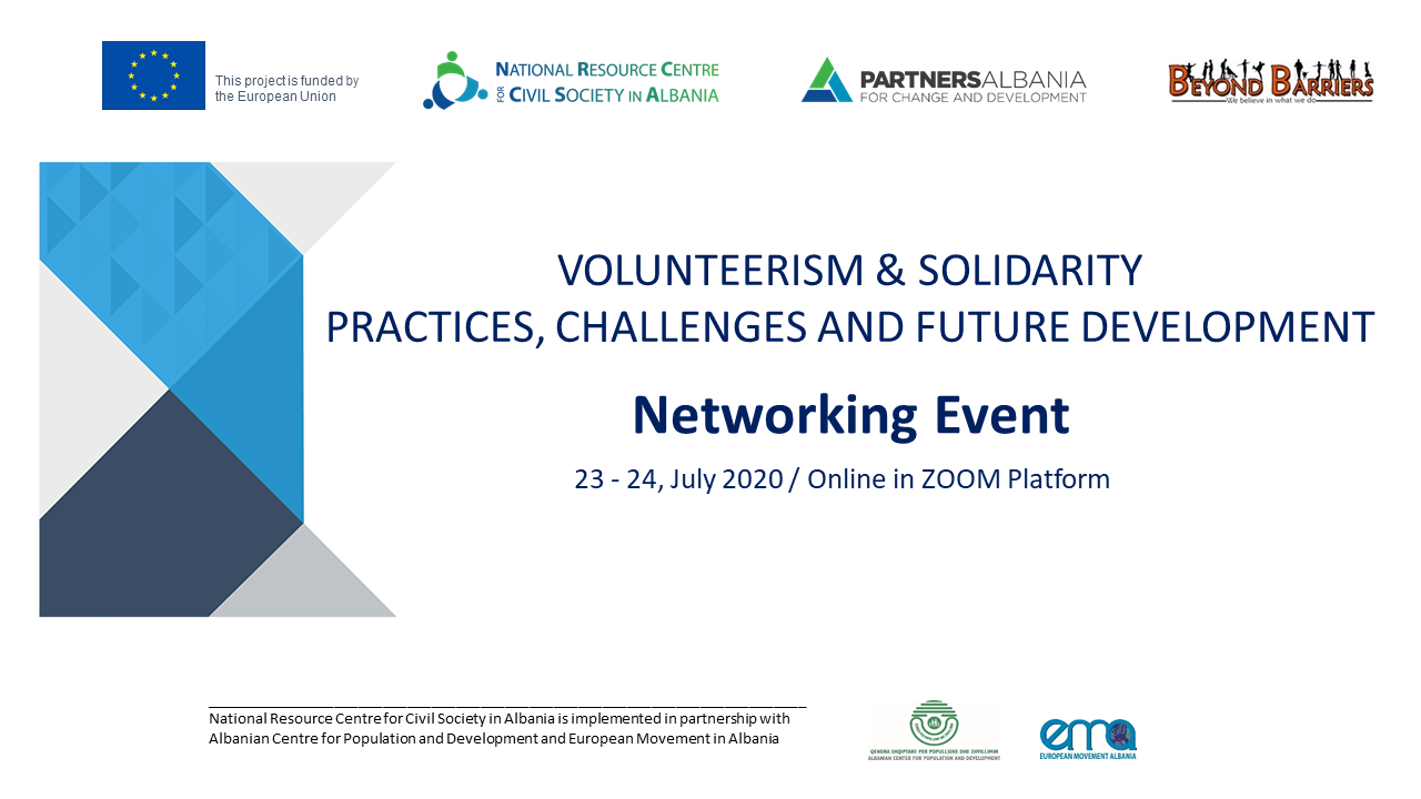Event Rrjetëzimi “Vullnetarizmi & Solidariteti -Praktika, sfida dhe zhvillime të ardhshme”