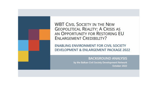 BCSDN Annual Background Analysis: WBT Civil Society in the New Geopolitical Reality
