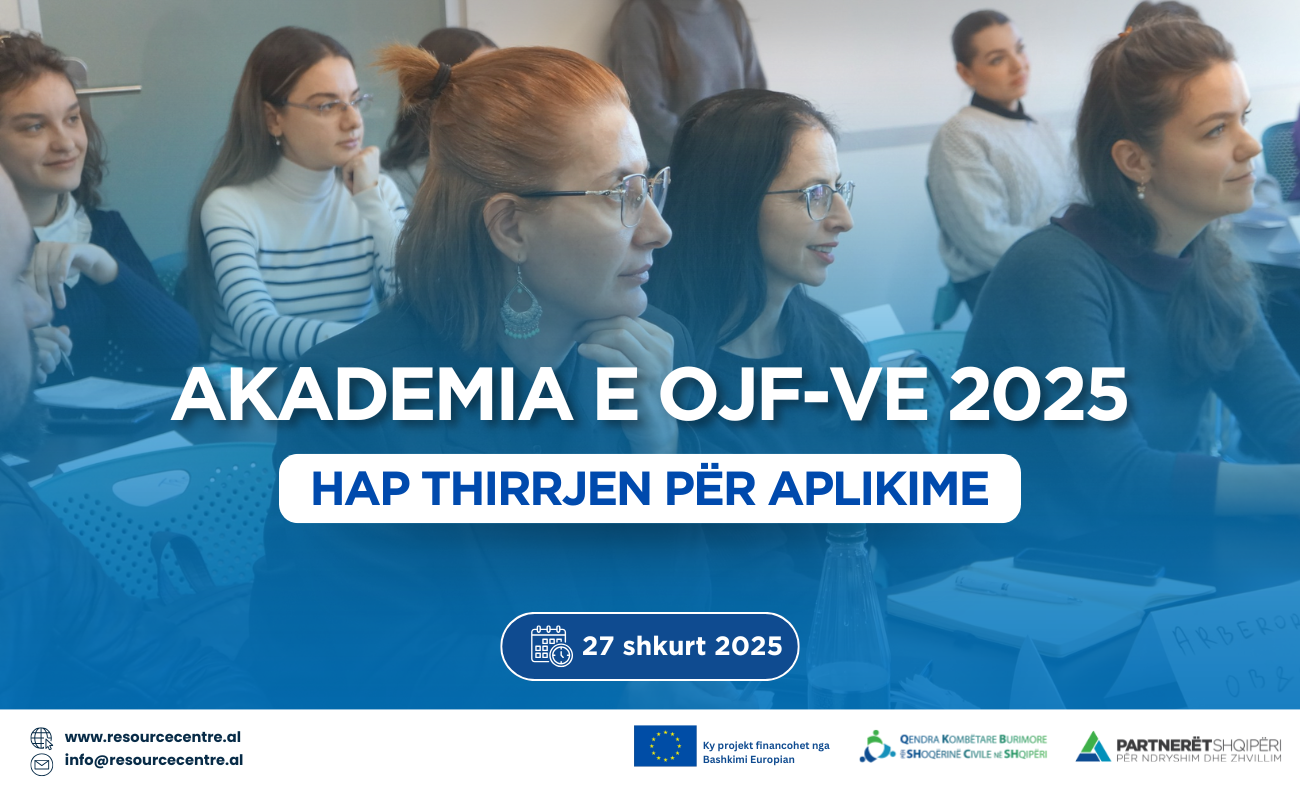 Hapen aplikimet për “AKADEMIA E OJF-ve 2025”