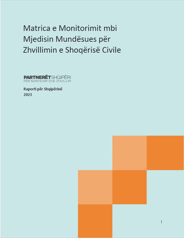 Matrica e Monitorimit mbi Mjedisin Mundësues për Zhvillimin e Shoqërisë Civile, Raporti për Shqipërinë 2023
